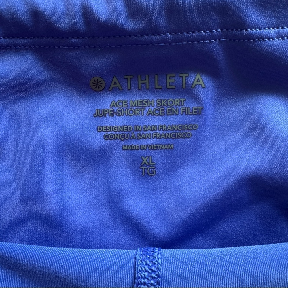 Athleta Ace Mesh Skort Jupe Short Blue Purple Athletic Athleisure Size XL Golf - Picture 7 of 10